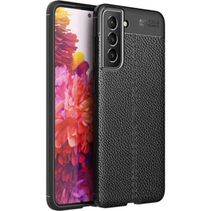 Samsung Galaxy S21 Fe Kılıf Rugan Armor Deri Görünümlü Parmak İzi Yapmaz Dayanıklı Niss Silikon Kapak