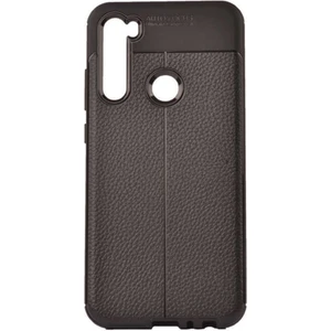 Xiaomi Redmi Note 8 Kılıf Rugan Armor Deri Görünümlü Parmak İzi Yapmaz Dayanıklı Niss Silikon Kapak