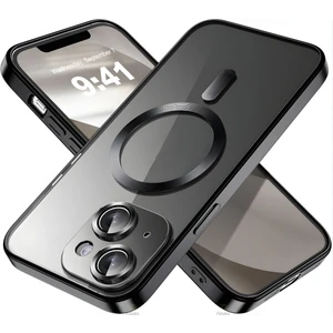 Apple iPhone 13 Kılıf Kamera Lens Korumalı Magsafe Şarj Kilifi Şeffaf Renkli Yumuşak Kapak