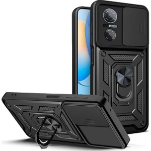 Huawei Nova 9se Kılıf Kamera Korumalı Sürgülü Yüzüklü Armor Military Tank