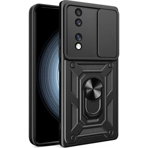 Honor 70 Kılıf Kamera Korumalı Sürgülü Yüzüklü Armor Military Tank Koruyucu Kapak