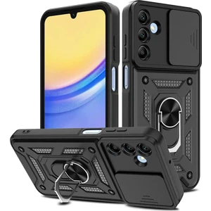Samsung Galaxy A34 Kılıf Kamera Korumalı Sürgülü Yüzüklü Armor Military Tank Koruyucu Kapak