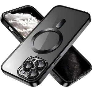 Apple iPhone 15 Pro Kılıf Kamera Lens Korumalı Magsafe Şarj Kilifi Şeffaf Renkli Yumuşak Kapak