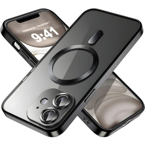 Apple iPhone 12 Kılıf Kamera Lens Korumalı Magsafe Şarj Kilifi Şeffaf Renkli Yumuşak Kapak