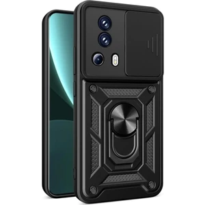 Xiaomi Mi 13 Lite Kılıf Kamera Korumalı Sürgülü Yüzüklü Armor Military Tank Koruyucu Kapak