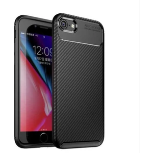 Apple iPhone 8 Kılıf Rugged Armor Darbe Emici Uzun Ömürlü Dayanıklı Parmak İzi Yapmaz Karbon Tasarım Negro Silikon Kapak