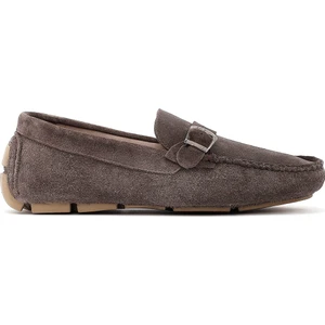 Erkek Vizon Süet Deri Casual Loafer 25SFD750110