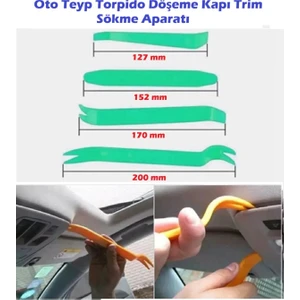 Oto Teyp Torpido Döşeme Kapı Trim Sökme Araç Içi Sökme Aparatı 4 Parça Profesyonel