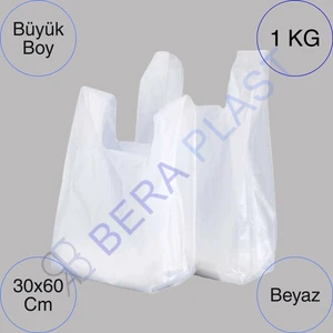YSK Plastik 1 kg Beyaz Hışır Poşet Market Poşeti Bakkal Poşeti