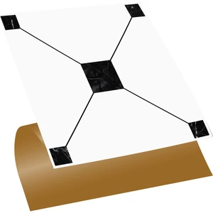 Kendinden Yapışkanlı Siyah Geometrik Desenli Pvc Karo 30X30 cm (11 Adet) 1m2