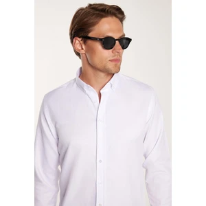Slim Fit Beyaz Erkek Gömlek