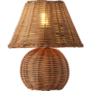 Gırona Rattan Hasır Abajur Masa Lambası