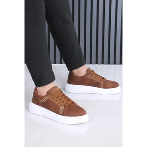 Taba Madrid Erkek Casual Spor Ayakkabı Çift Tokalı Ortopedik Tabanlı