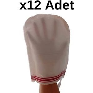 Melis Home İnce Hamam Kesesi Hassas Ciltler İçin Beyaz 12 Adet Setli Ürün