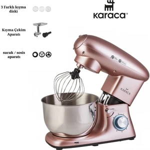 1900W Kıyma ve Içli Köfte Aparatlı Premium Stand Mikser Antrasit Mutfak Şefi 5,5 Lt