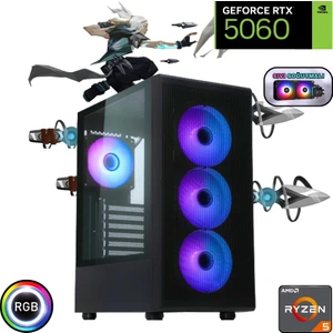 Ryzen 5 7500F 32GB Ddr5 1tb SSD Rtx 5060  240MM Sıvı Soğutma Masaüstü Bilgisayar