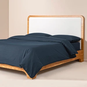 %100 Pamuk Percale Nevresim Seti 240X220 cm Lacivert - Pure Serisi