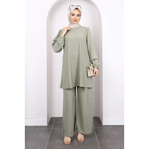 Çağla Bürümcük Tunik Pantolonlu Takım