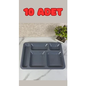 10'lu 5 Gözlü Tabldot Polikarbon Kırılmaz ve Hafif (10 Adet)