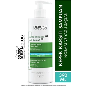 ASF Store Vichy Dercos Anti-Pelliculaire Anti-Dandruff Şampuan 390 ml - Normal ve Yağlı Saçlar