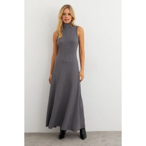 Kadın Antrasit Basic Maxi Elbise MTF29