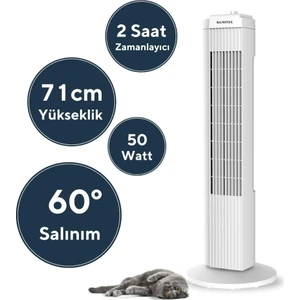 Kule Tipi Vantilatör – Sessiz Çalışma, 3 Farklı Hız Ayarı, Zamanlayıcılı Serinlik + Lavanta Uçucu Yağı % 100 Saf 2li Set