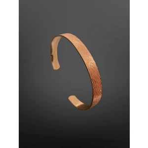 Taşlanmış Model Esnekliği Sayesinde Her Bileğe Uygun 7 mm Kalınlığında Saf Bakır Bileklik