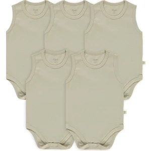 Civil Baby Bebek 5'li Çıtçıtlı Badi 1-3 Yaş Açık Bej