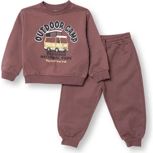 Hellobaby Erkek Bebek Eşofman Takım Bisiklet Yaka Uzun Kol