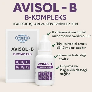 Biyo Avisol-B - Kuşlar Için Tüy Dökülmesine Karşı Vitamin Takviyesi (20 Cc)