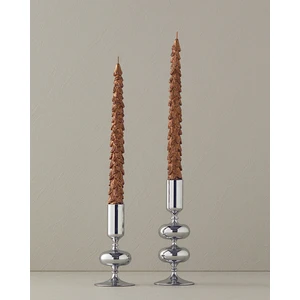 English Home Yılbaşı Christmas Tree 2'li Mum 26,4x5,7x3,5 cm Bronz