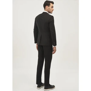 ALTINYILDIZ CLASSICS Erkek Siyah Slim Fit Dar Kesim Mono Yaka Yünlü Su Ve Leke Tutmayan Nano Takım Elbise