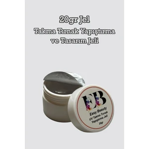 20ml 3D Nail Art Tasarım Jeli Takma Tırnak ve Charm Yapıştırıcısı Uv Işıkla Kullanılır Katı Formda
