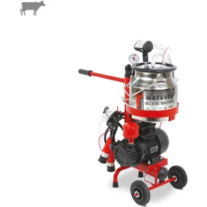 Micro Tekli İnek Süt Sağma Makinesi (Paslanmaz Güğüm-Kauçuk Memelik) (Kuru Pompa)