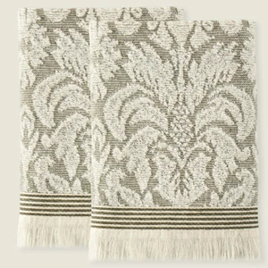 %100 Pamuk Colin Yüz Havlusu 2'li Yeşil (50X90 Cm)