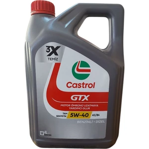 Gtx 5W-40 4Lt Tam Sentetik Motor Yağı (Ü.t. 2025)