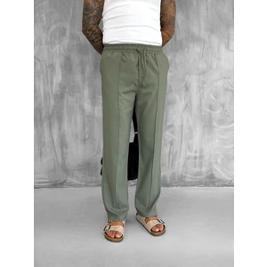 Erkek Beli Lastikli Baggy Pantolon Haki