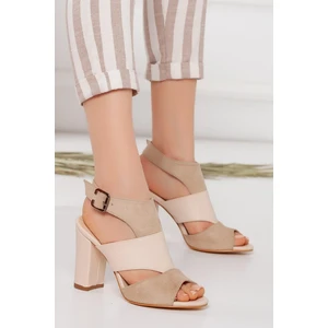 Magdalena Ten Yüksek Topuk Açık Burun Sandalet