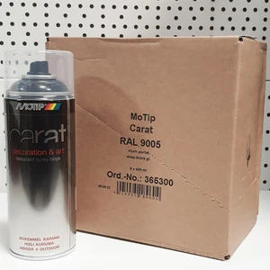 6 Adet Carat Ral 9005 Parlak Siyah Akrilik Boya 400 ml