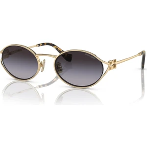 MIU MIU 52YS ZVN5D1 54 Kadın Oval Gold Metal Güneş Gözlüğü