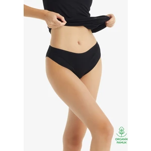 Kadın Organik Pamuk Slip Külot 1661 - Siyah
