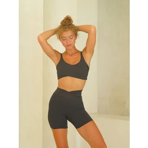 Paria Çapraz Detay Spor Siyah Crop