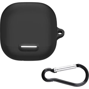 Anker Soundcore Liberty 4 Nc Uyumlu Kılıf Mat Kancalı Silikon SF13 Siyah