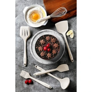 Silikon Bej 6 Parça Pastacılık Servis Seti