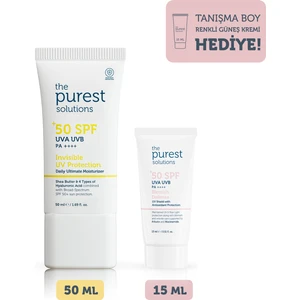 The Purest Solutions Nemlendirici Etkili Güneş Kremi Cilt Bakım Seti: 50 ml + 15 ml Tanışma  Boy Blemish Defense