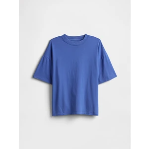 Erkek Çocuk Mavi Gap Logo Relaxed T-Shirt