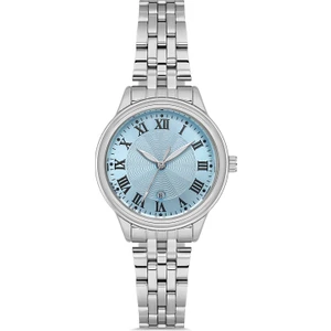 Premium Çelik Kordon Takvimli Kadın Kol Saati