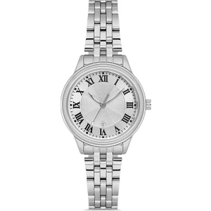 Premium Çelik Kordon Takvimli Kadın Kol Saati