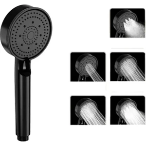 5 Fonksiyonlu Siyah Yüksek Basınçlı Ayarlanabilir Duş Başlığı Siyah