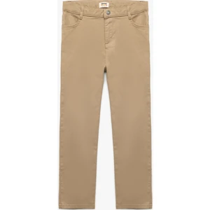 Cepli Düğme Detaylı Düz Paça Pamuklu Pantolon